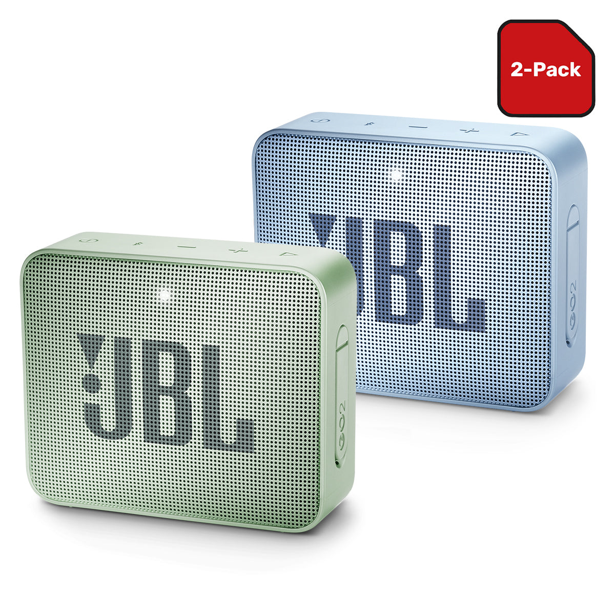 2-Pack JBL Go 2 Bluetooth Portable Speakers - Ice Cube Cyan & Mint