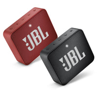 2-Pack JBL Go 2 Bluetooth Portable Speakers - Midnight Black & Red