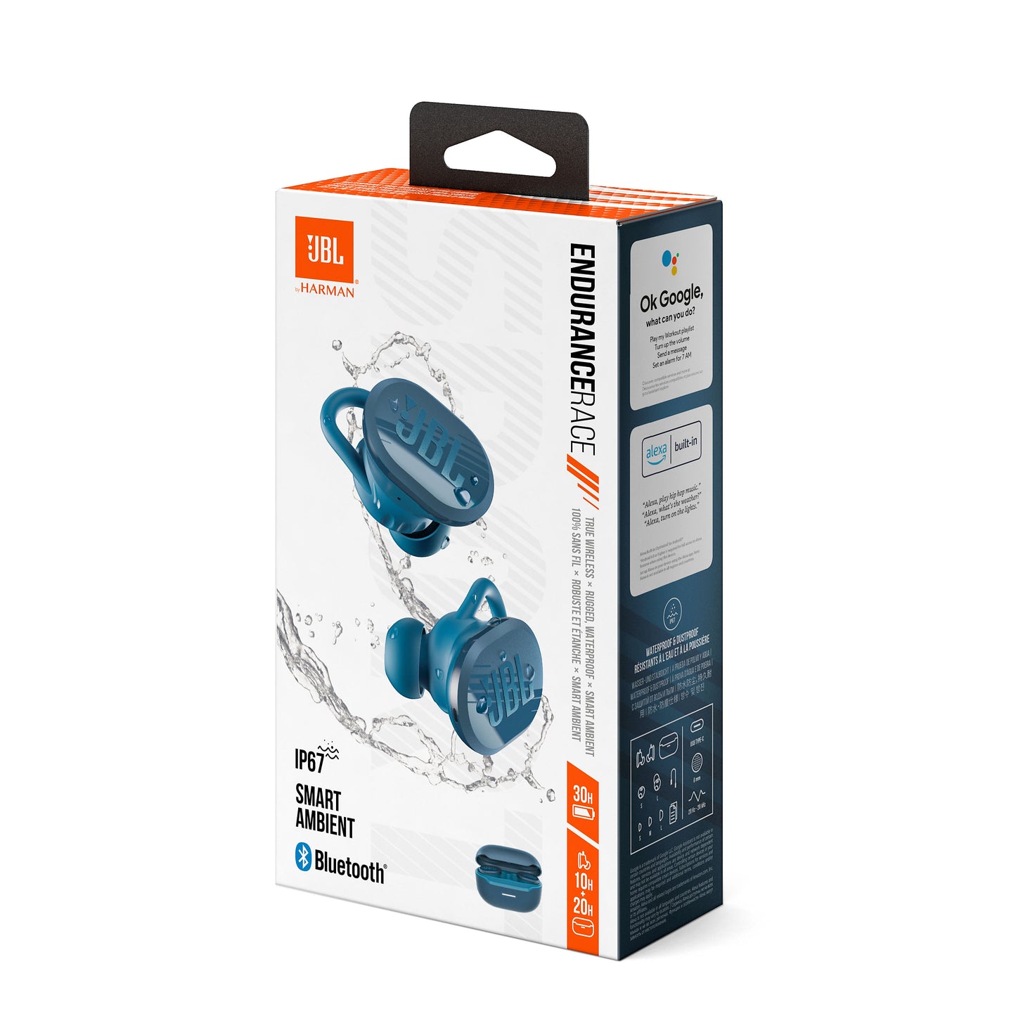 JBL Endurance Race TWS True Wireless Earphones - Blue