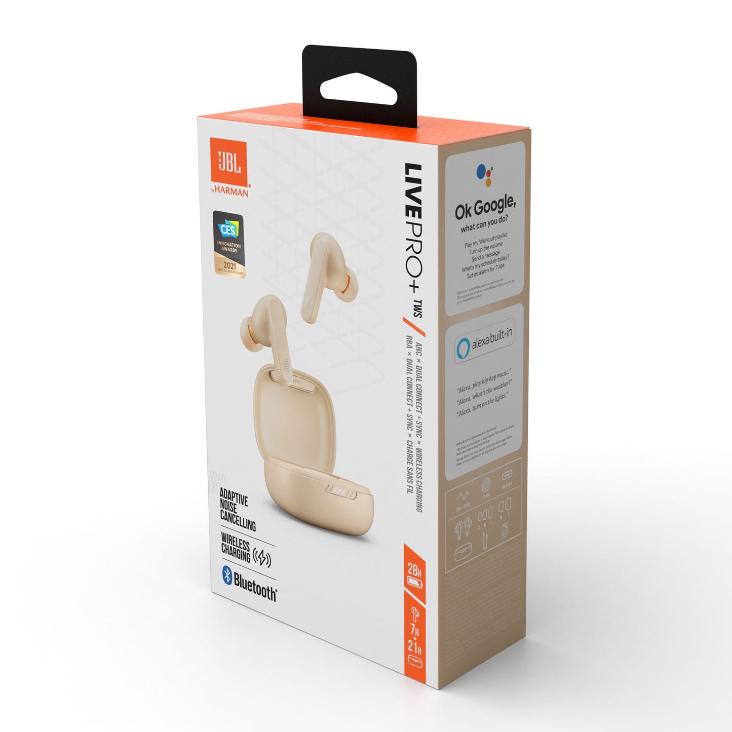 JBL Live Pro Plus True Wireless Noise Cancelling Earbuds - Beige