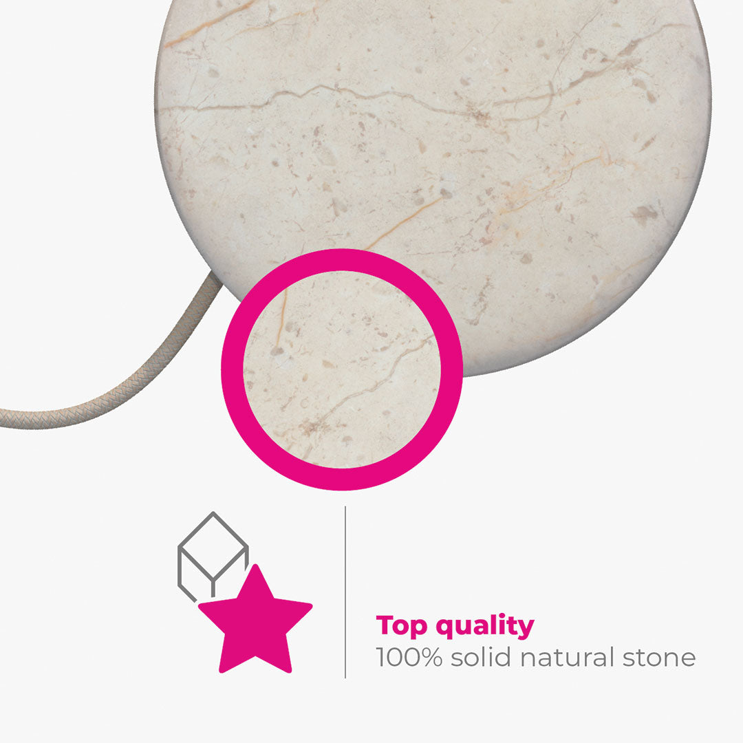 Einova Stone 10W Wireless Charging Pad - Travertine