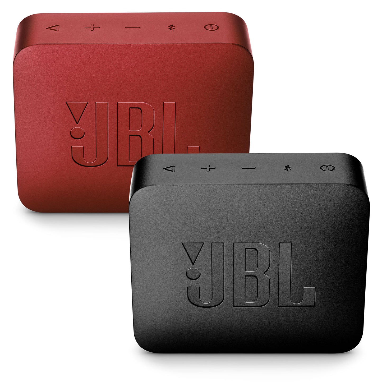 2-Pack JBL Go 2 Bluetooth Portable Speakers - Midnight Black & Red