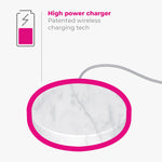 Einova Stone 10W Wireless Charging Pad - White Marble