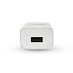 Wall Charger USB-A 5V/2.1A With 1M Micro USB Cable - White