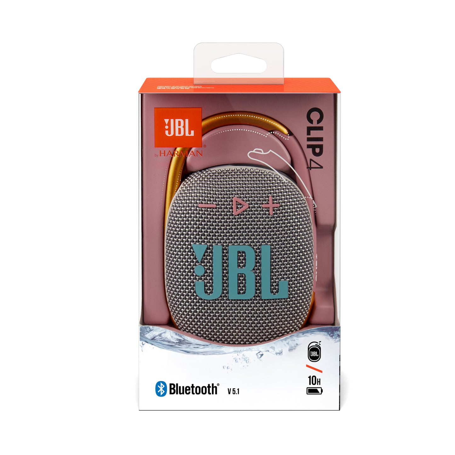 JBL Clip 4 Ultra-Portable Waterproof Speaker - Gray