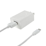 Wall Charger USB-A 5V/2.1A With 1M Micro USB Cable - White