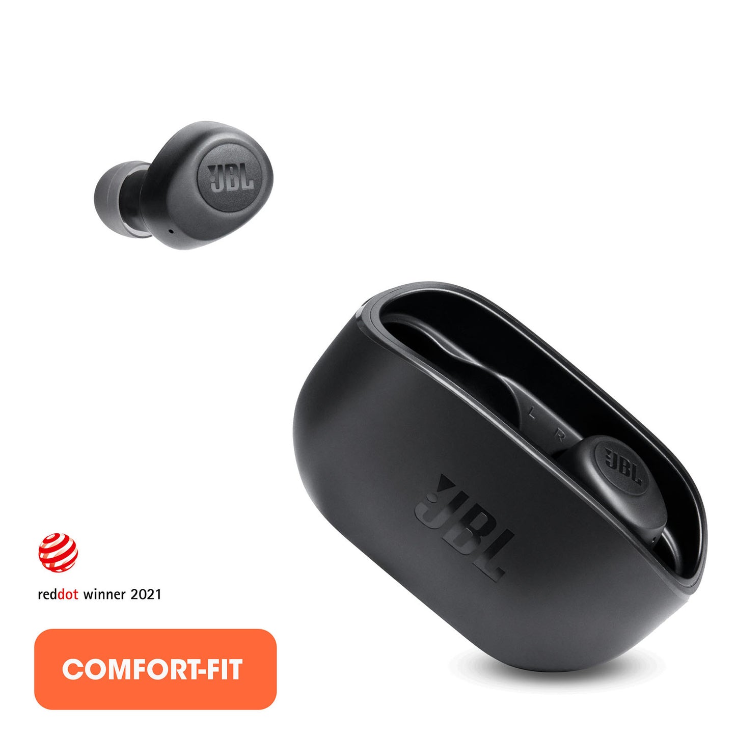 JBL Tune Vibe 100 True Wireless Earphones - Black