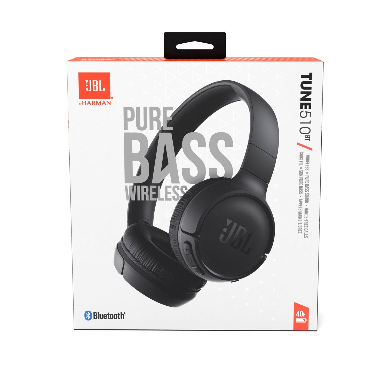 JBL Tune 510BT Wireless On-Ear Headphones - Black