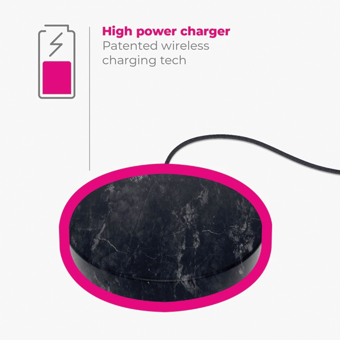 Einova Stone 10W Wireless Charging Pad - Black Marble