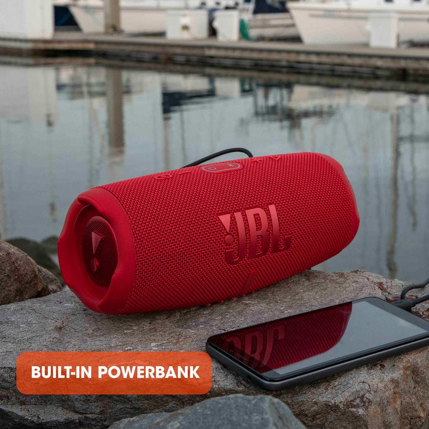 JBL Charge 5 Portable Bluetooth Speaker - Black