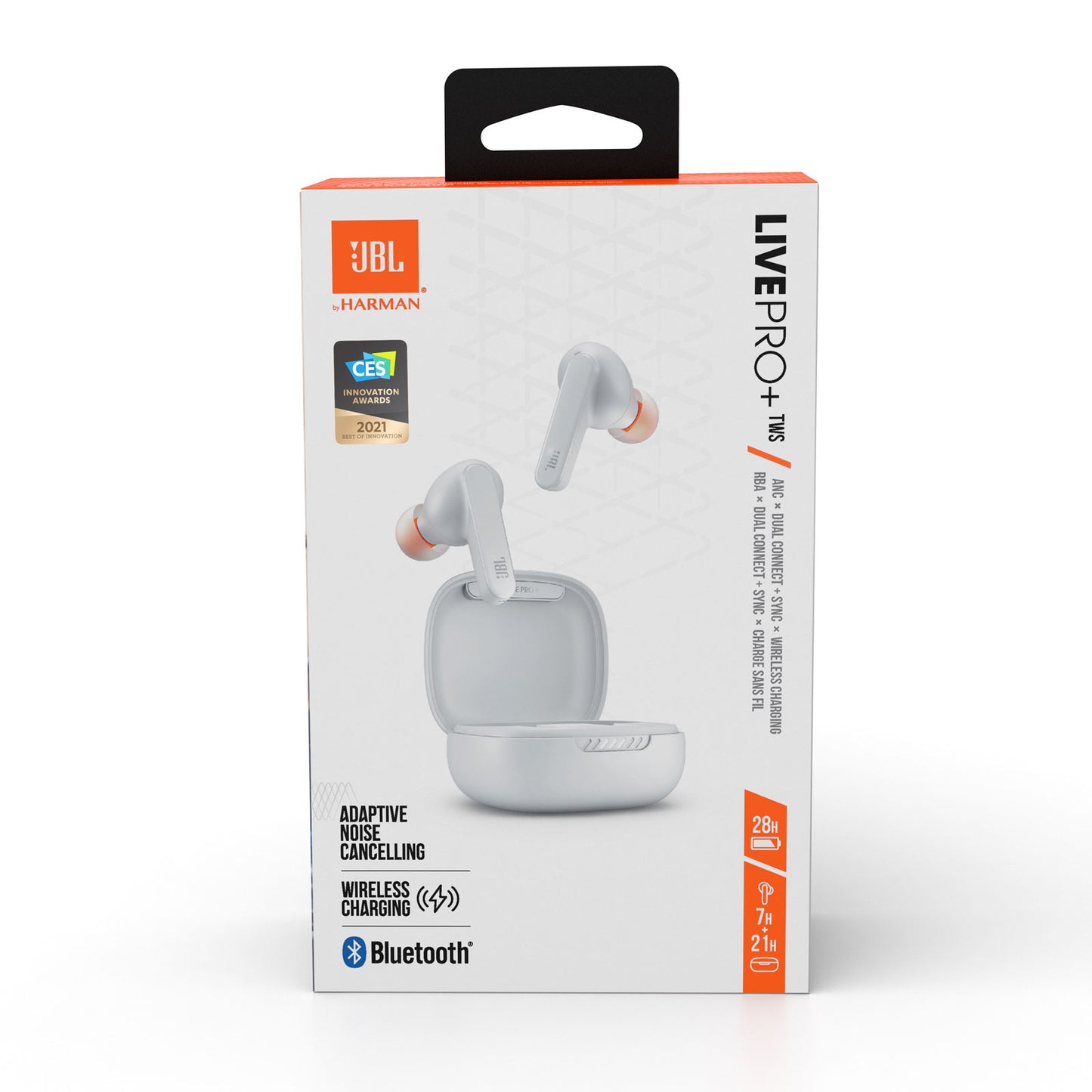 JBL Live Pro Plus True Wireless Noise Cancelling Earbuds - White